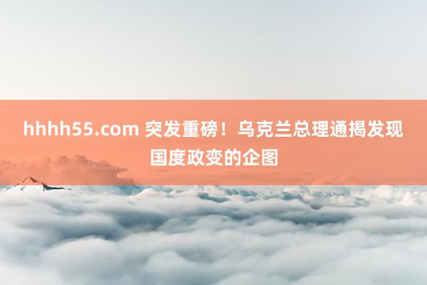 hhhh55.com 突发重磅！乌克兰总理通揭发现国度政变的企图