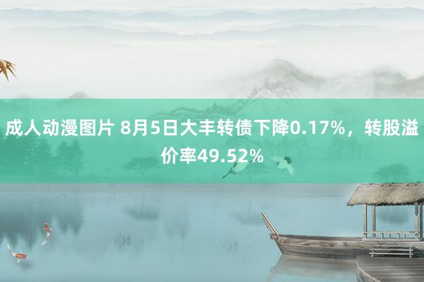 成人动漫图片 8月5日大丰转债下降0.17%，转股溢价率49.52%