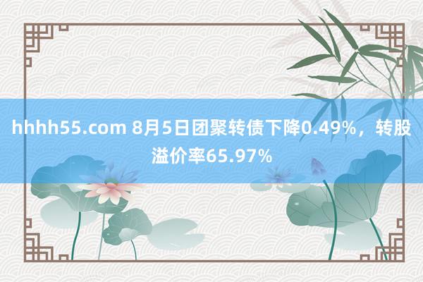 hhhh55.com 8月5日团聚转债下降0.49%，转股溢价率65.97%