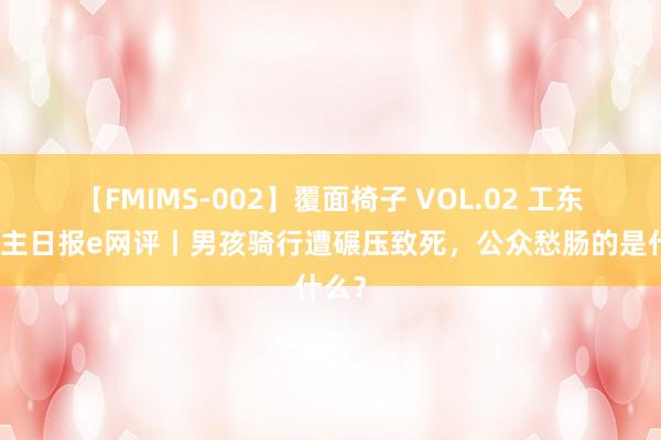 【FMIMS-002】覆面椅子 VOL.02 工东说念主日报e网评丨男孩骑行遭碾压致死，公众愁肠的是什么？