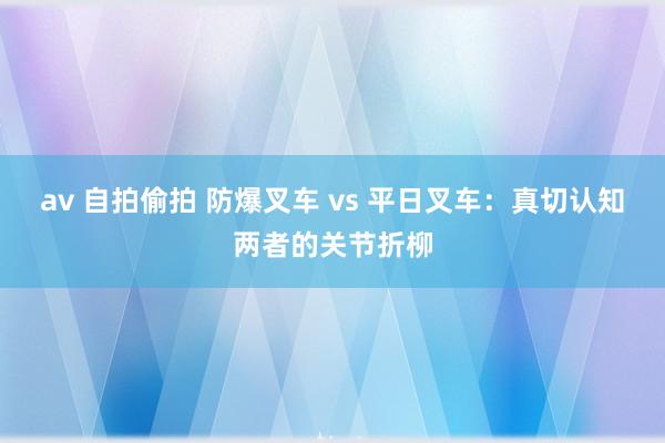 av 自拍偷拍 防爆叉车 vs 平日叉车：真切认知两者的关节折柳